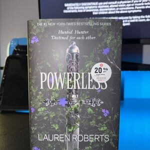 Powerless by Lauren Roberts - Dark Floral Sword Hardcover